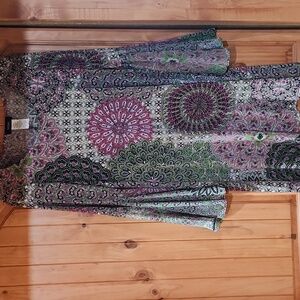 MSK Green and Pink Patterned Dress